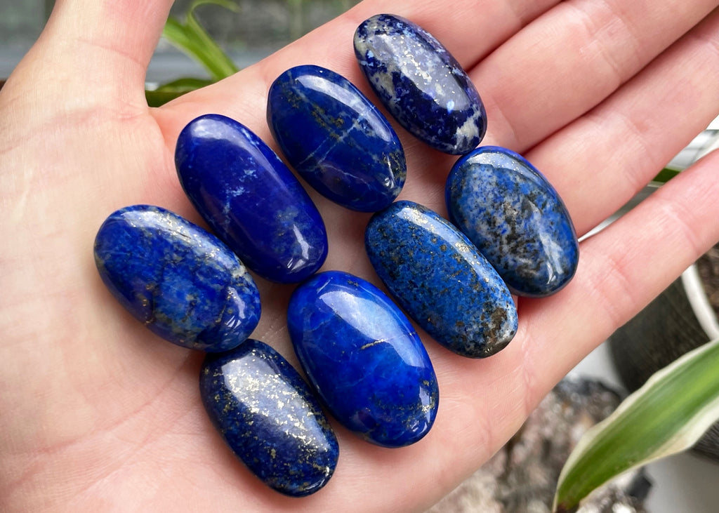 High Grade Milani Lapis Lazuli Mini Palm Stones