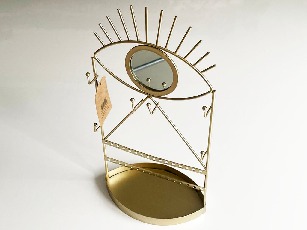 Sass & Belle Gold Eye See You Jewellery Holder With Mirror