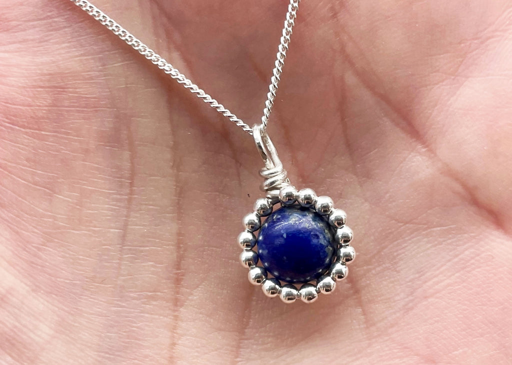 Handmade Lapis Lazuli Sterling Silver Necklace