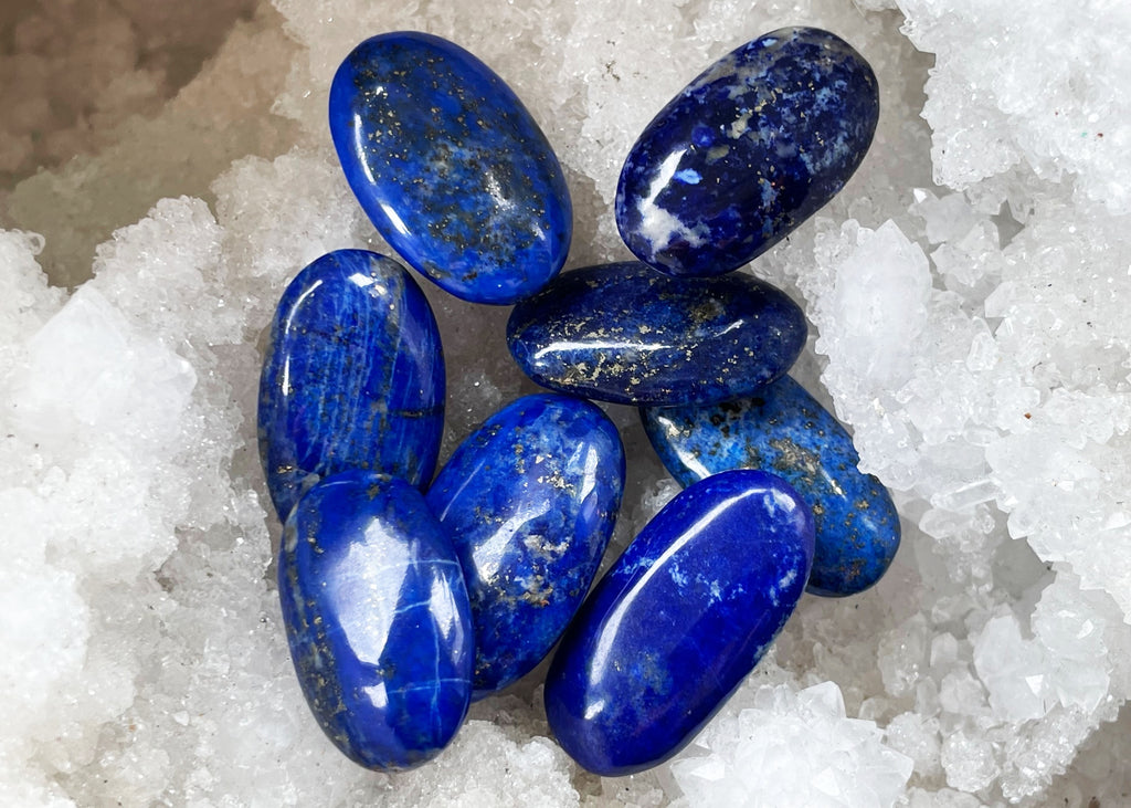 High Grade Milani Lapis Lazuli Mini Palm Stones