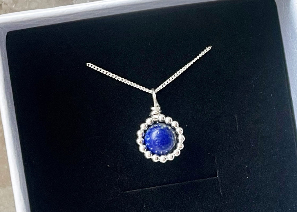 Handmade Lapis Lazuli Sterling Silver Necklace