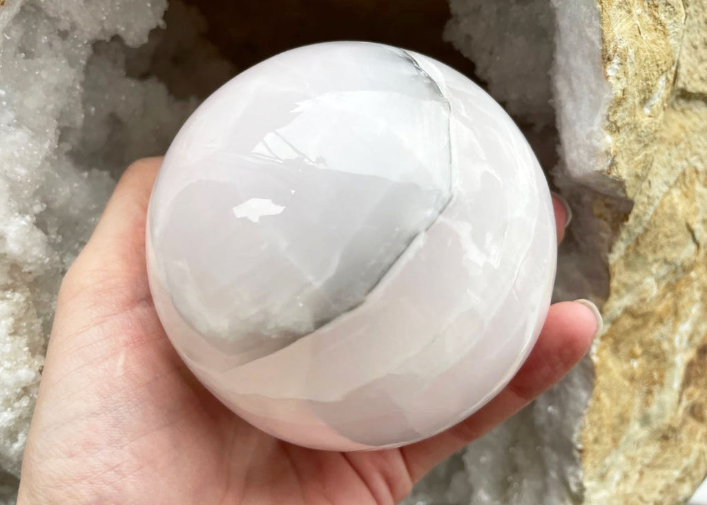 Extra Large Mangano Calcite Sphere