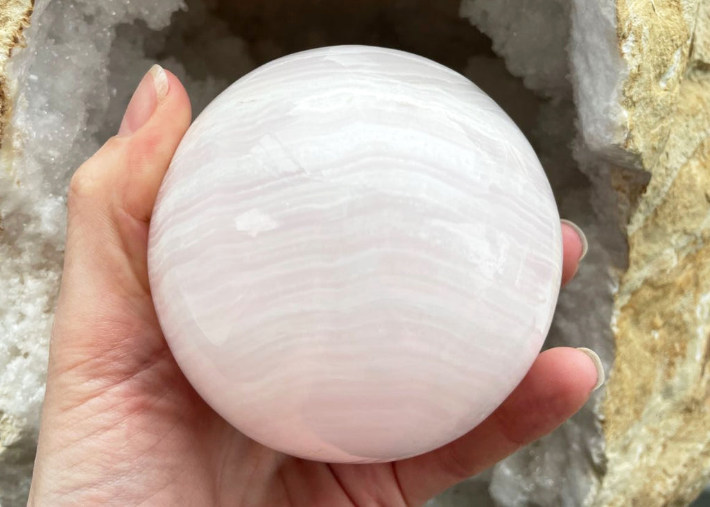 Extra Large Mangano Calcite Sphere