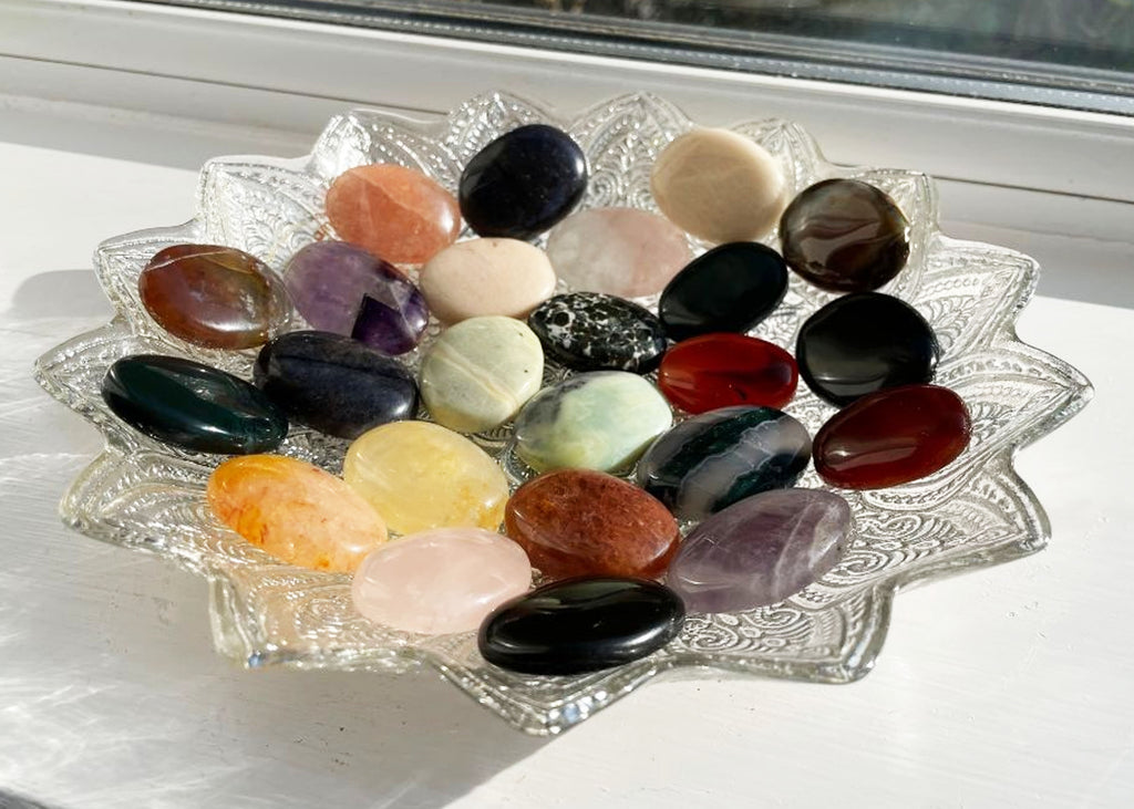 Assorted Oval Shaped Crystal Worry Stones