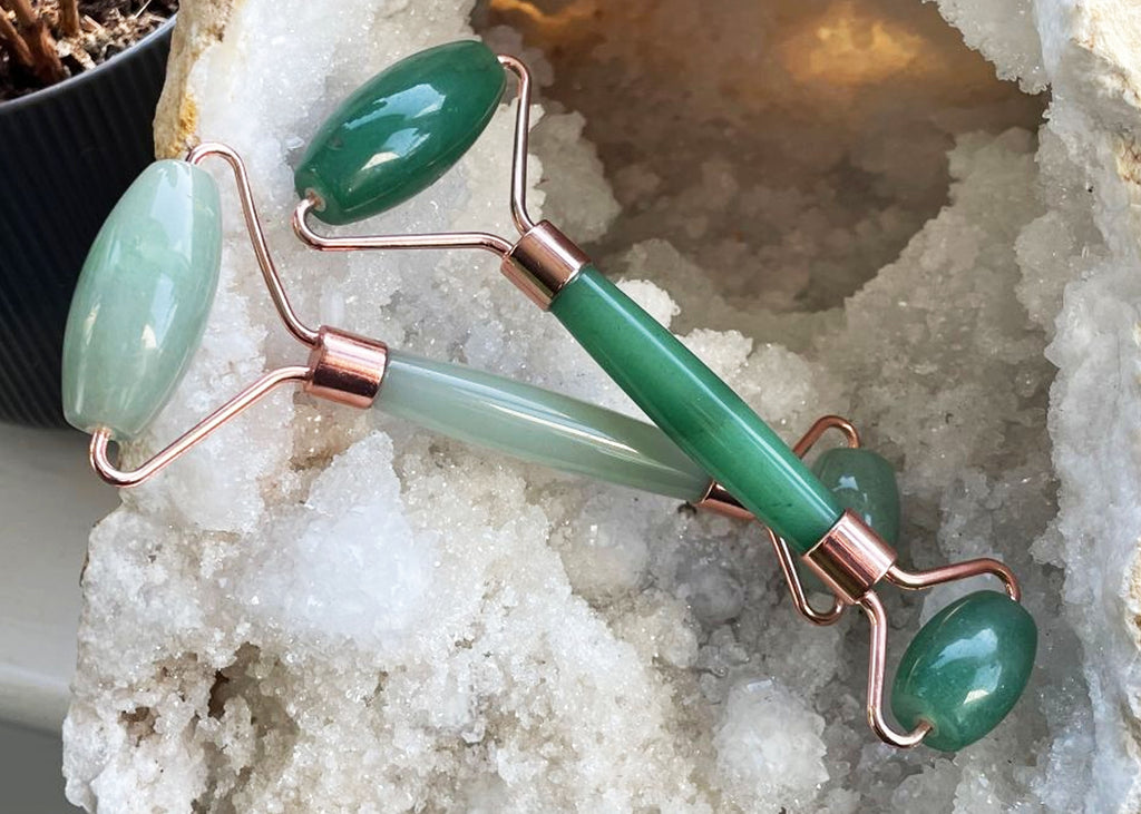 Green Aventurine Crystal Dual Sided Face Roller