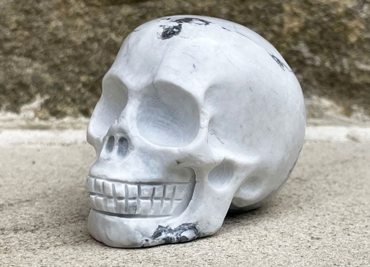 Howlite Skull Carving