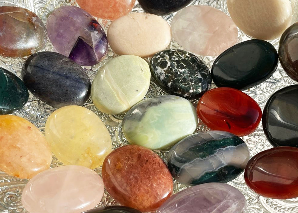 Assorted Oval Shaped Crystal Worry Stones