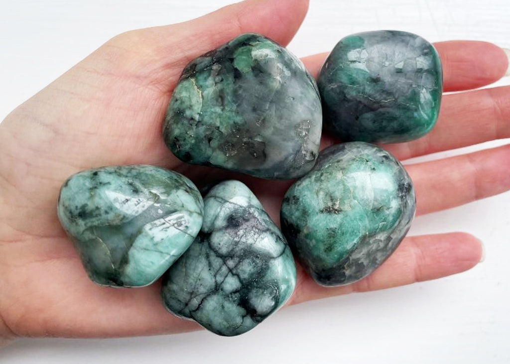 Large Polished Emerald Tumblestone