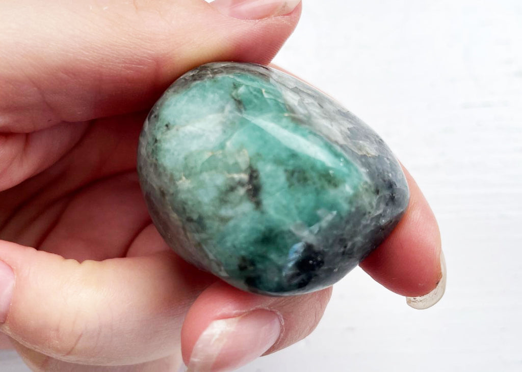 Large Polished Emerald Tumblestone
