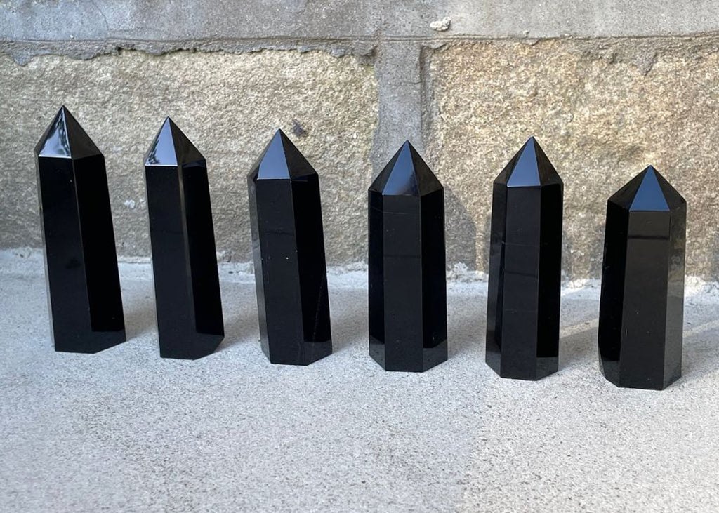 Black Obsidian Mini Towers