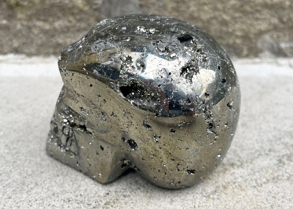 Large Druzy Pyrite Skull