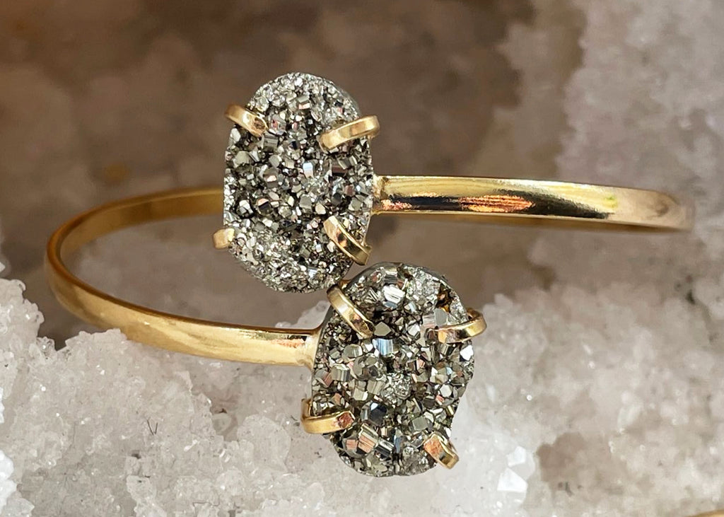 Gold Plated Dual Pyrite Bracelet