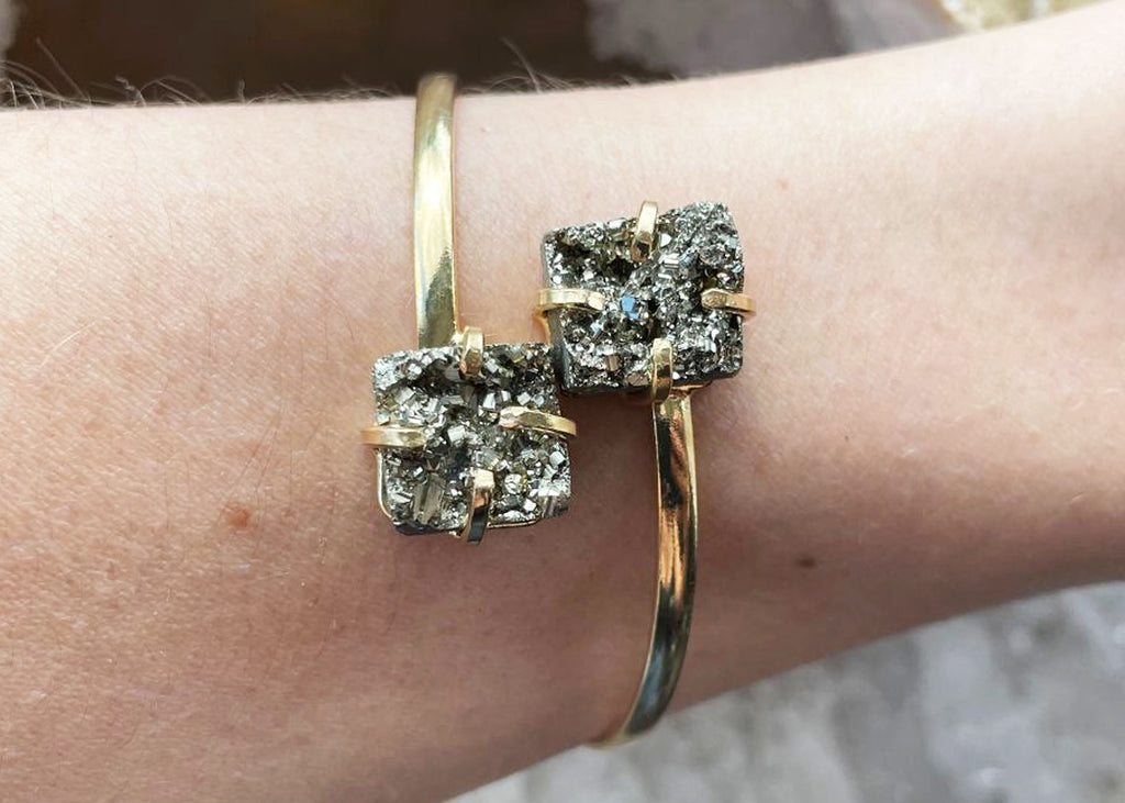Gold Plated Dual Pyrite Bracelet