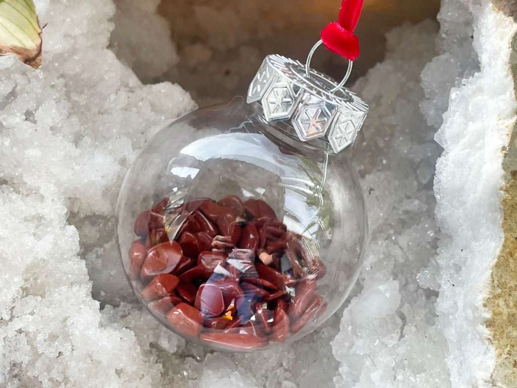 Red Jasper Crystal Christmas Tree Bauble