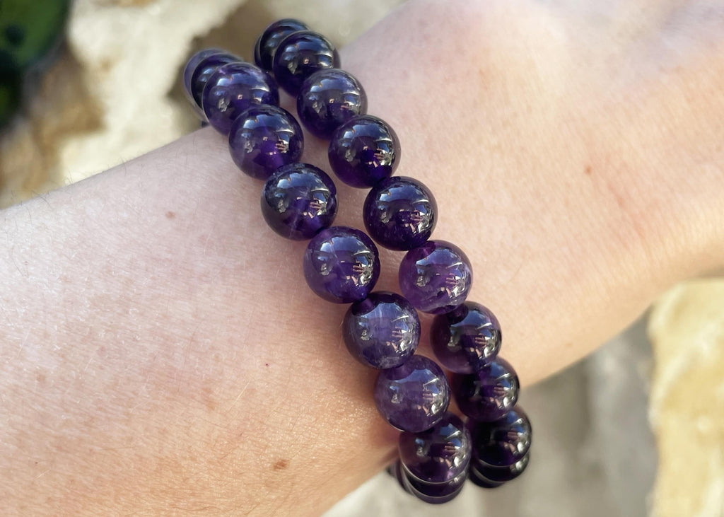 Amethyst Beaded Bracelet