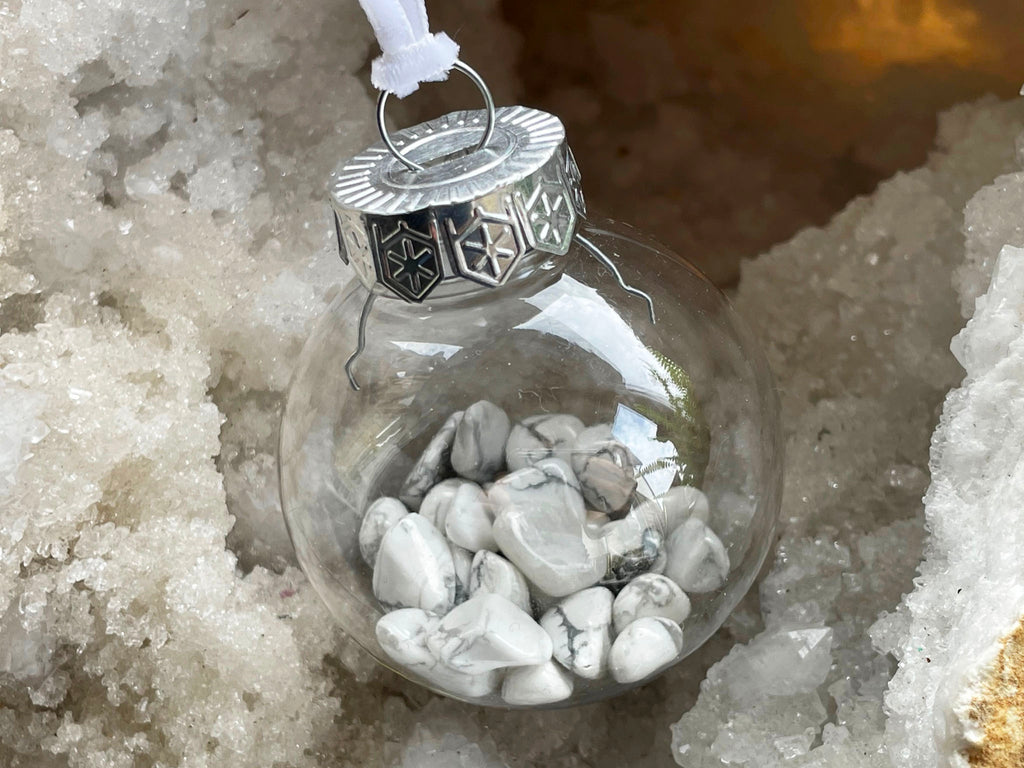 Howlite Crystal Christmas Tree Bauble