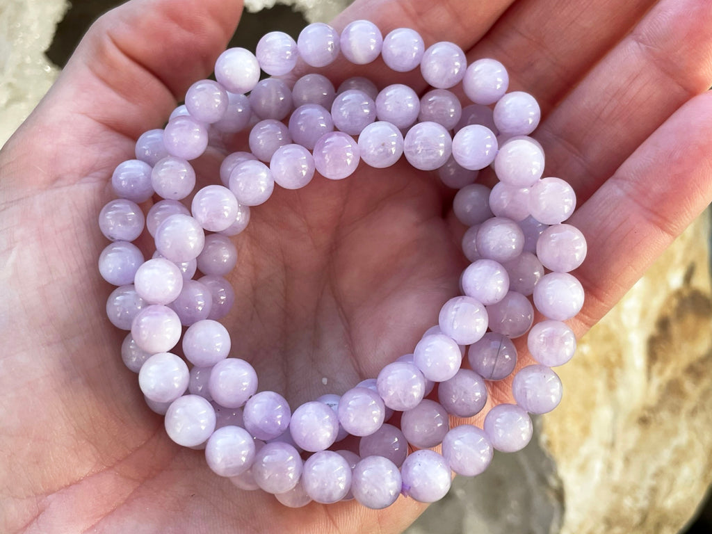 Kunzite beaded bracelet