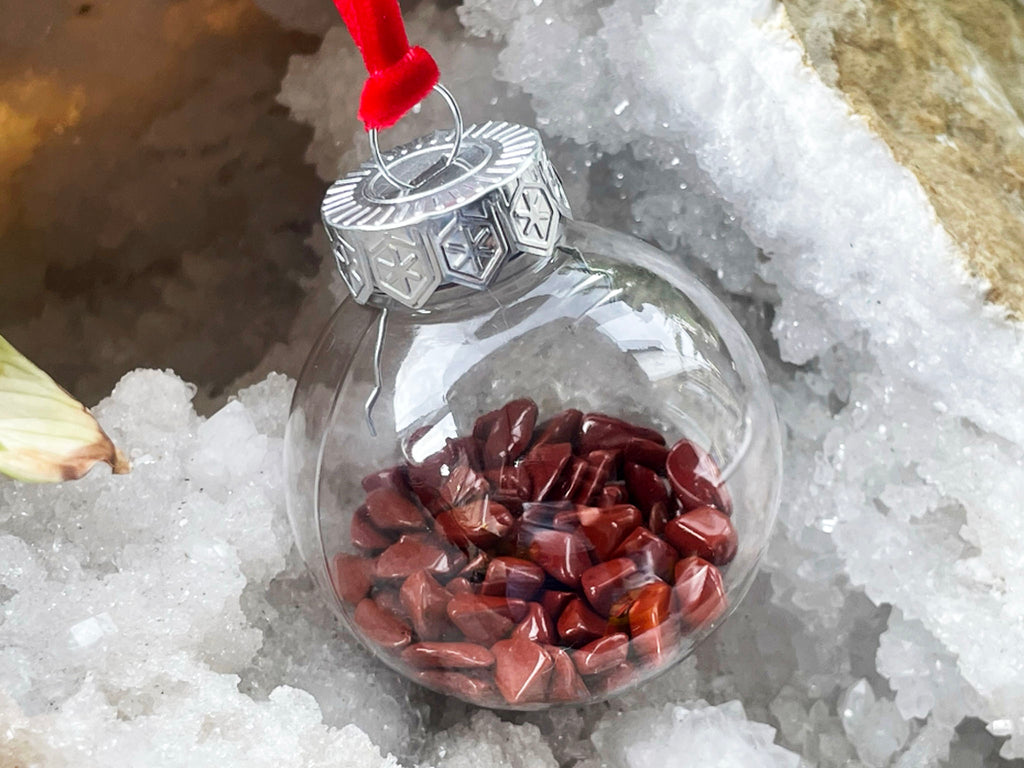 Red Jasper Crystal Christmas Tree Bauble