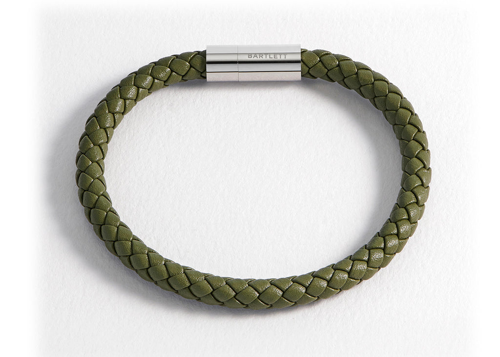 Men's Estella Bartlett Khaki Leather Cord Bracelet