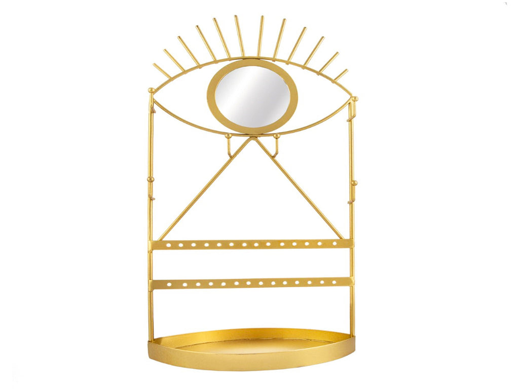 Sass & Belle Gold Eye See You Jewellery Holder With Mirror