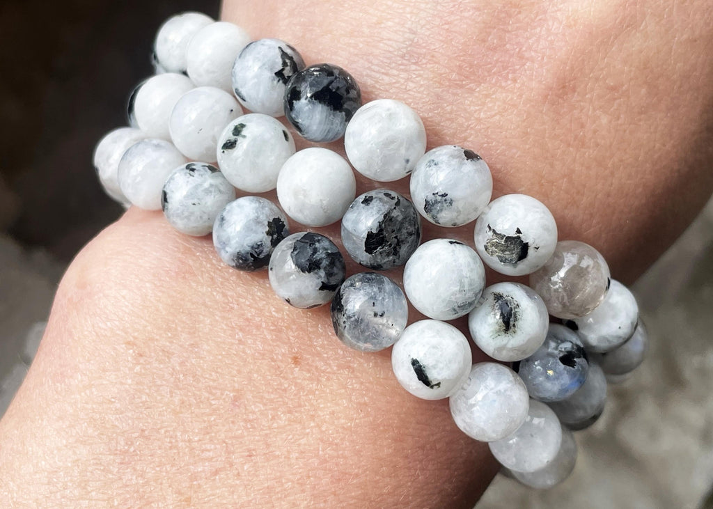 Rainbow Moonstone Beaded Bracelet