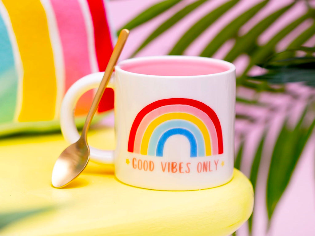 Sass & Belle Chasing Rainbows Good Vibes Only Mug