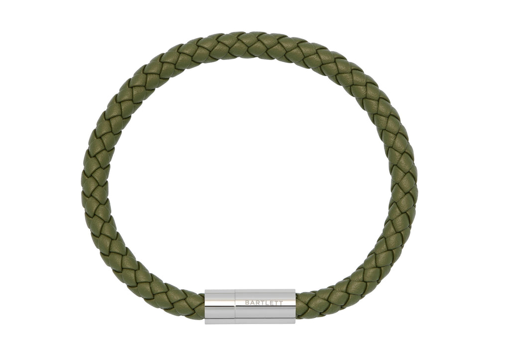 Men's Estella Bartlett Khaki Leather Cord Bracelet