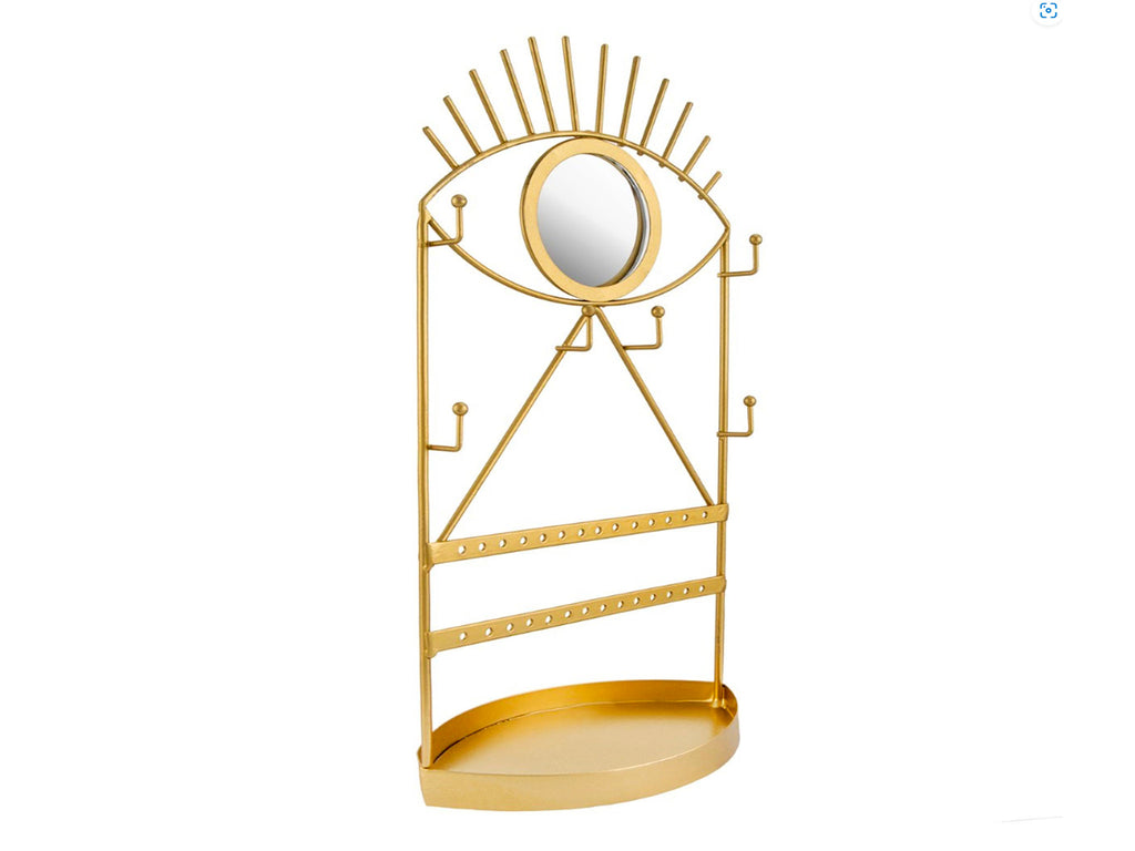 Sass & Belle Gold Eye See You Jewellery Holder With Mirror