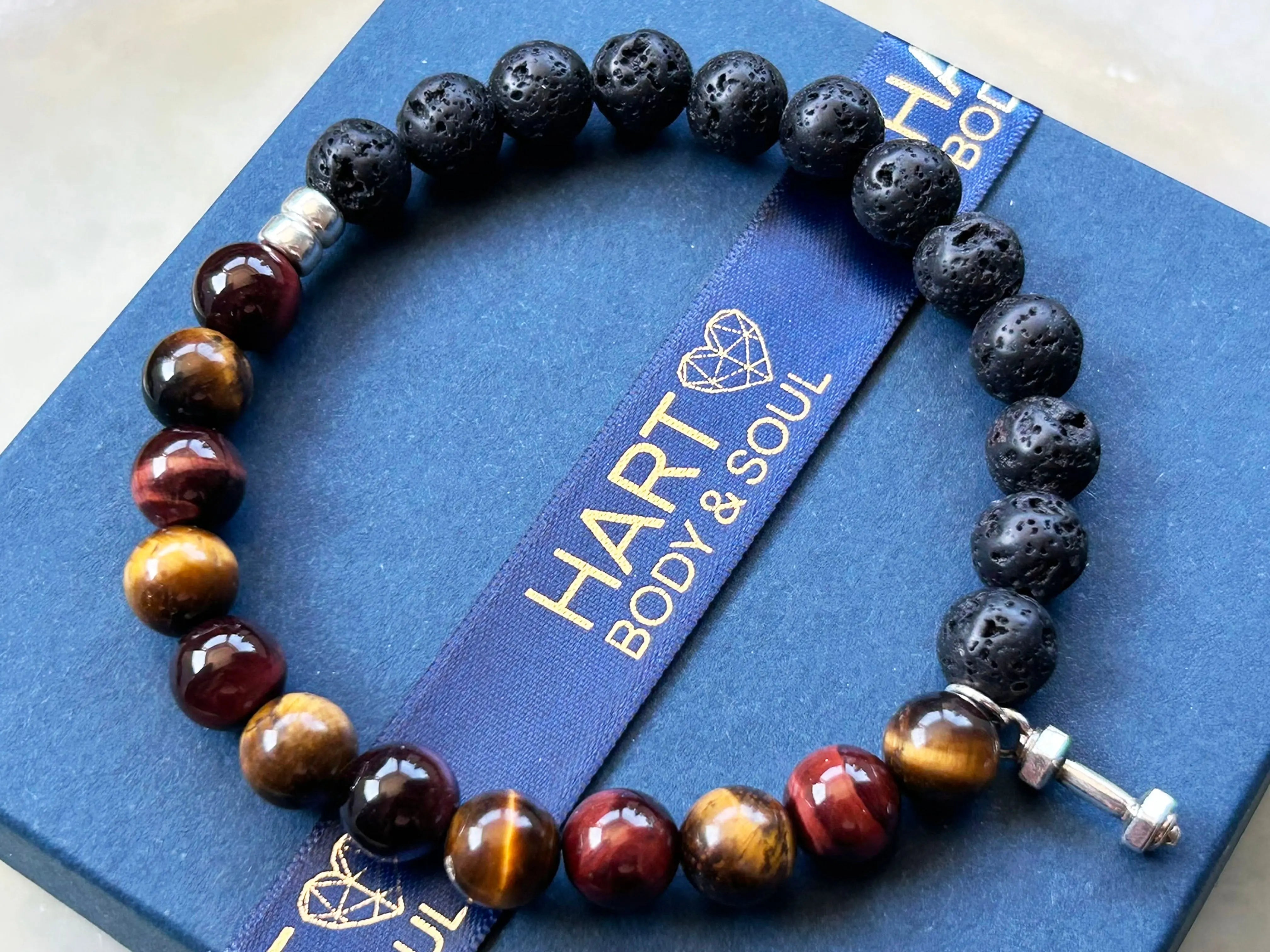 Jaguar - Lava And Red Tiger Eye Bracelets Jaguar - Lava And Red Tiger Eye Bracelets
