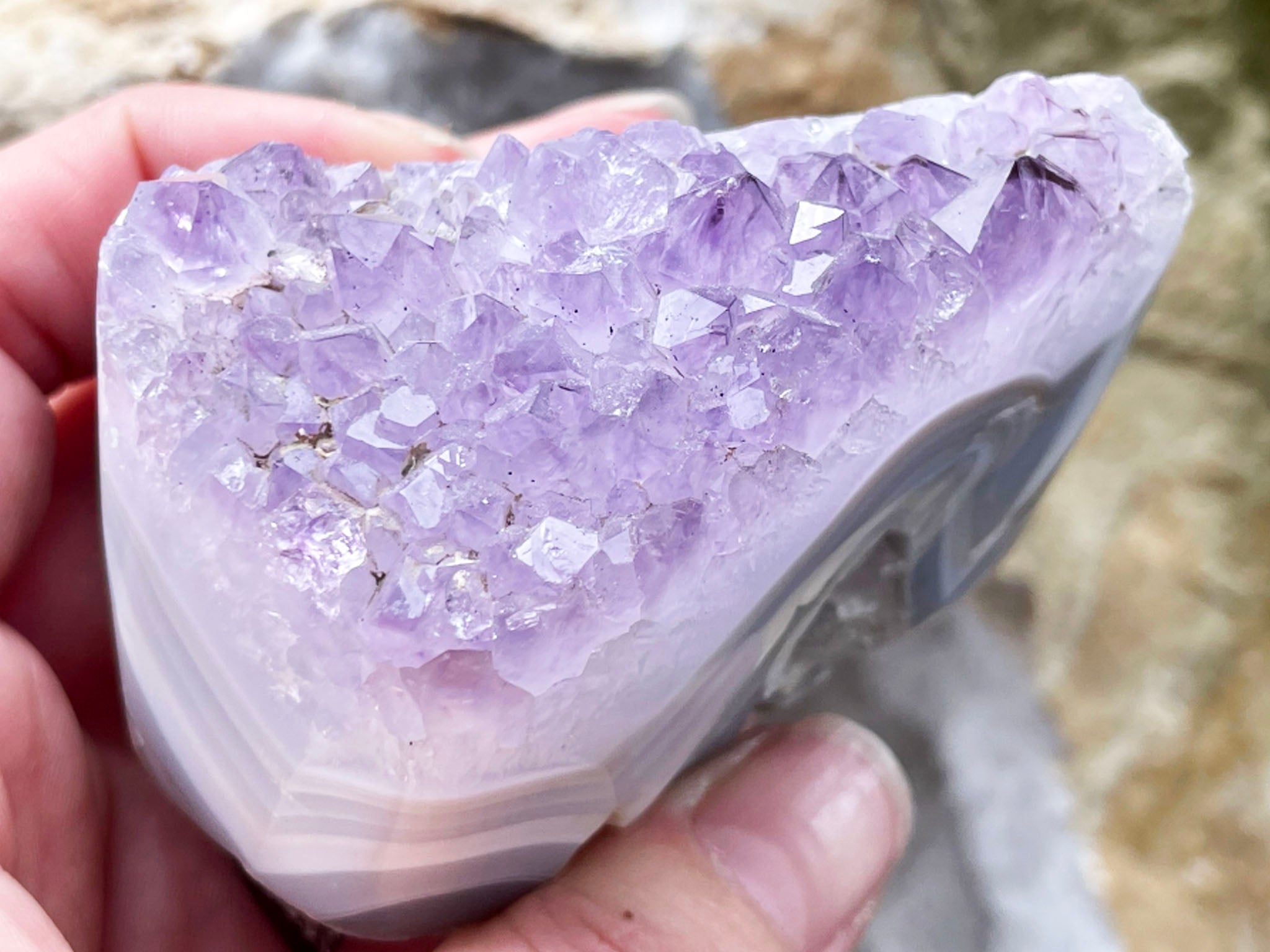 Amethyst lace agate discount