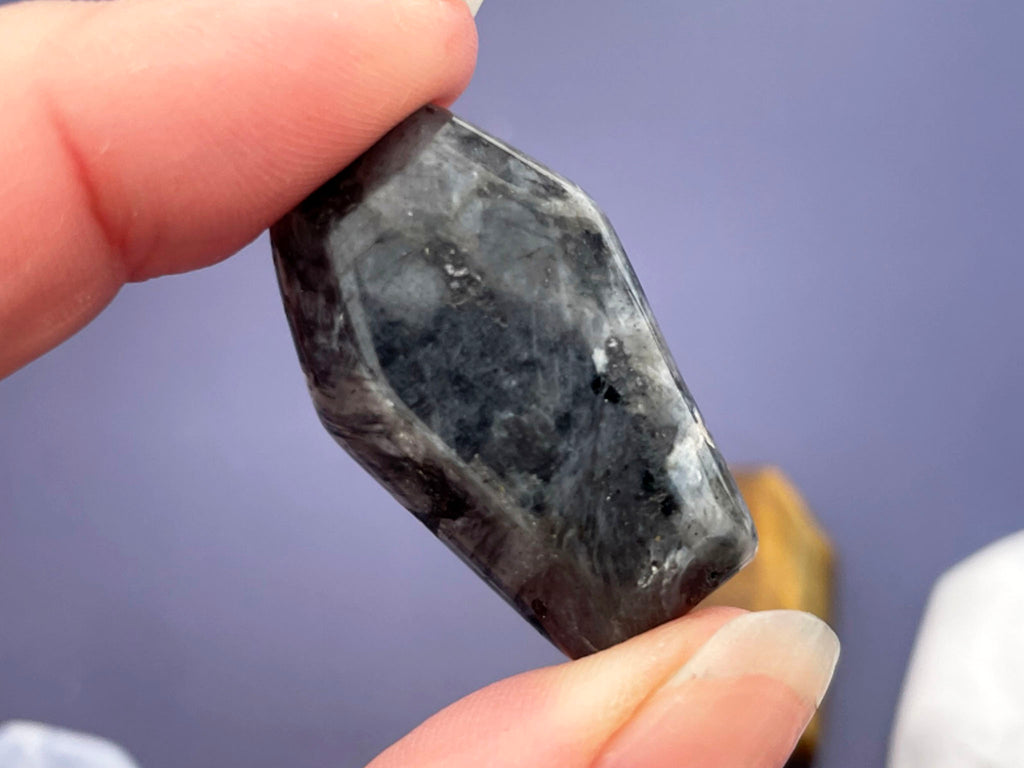 Hand Carved Mini Crystal Coffin