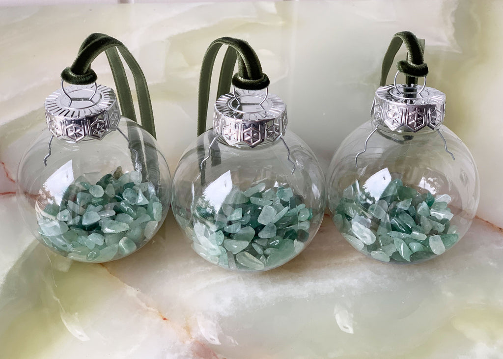 Adventurine Crystal Christmas Tree Bauble