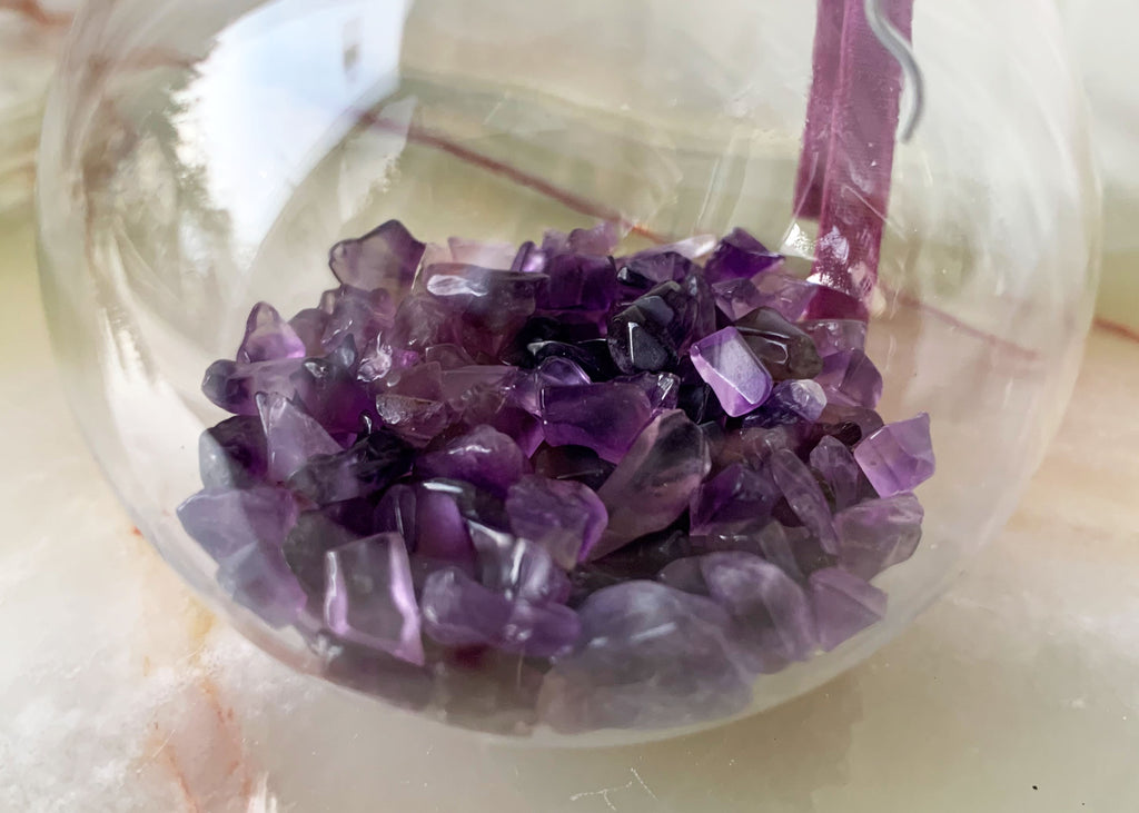 Amethyst Crystal Christmas Tree Bauble