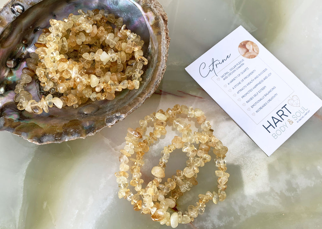 Citrine Crystal Chip Bracelet