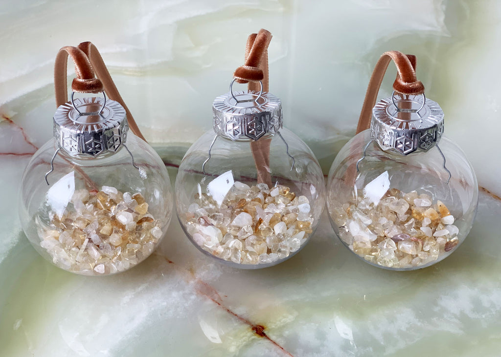 Citrine Crystal Christmas Tree Bauble