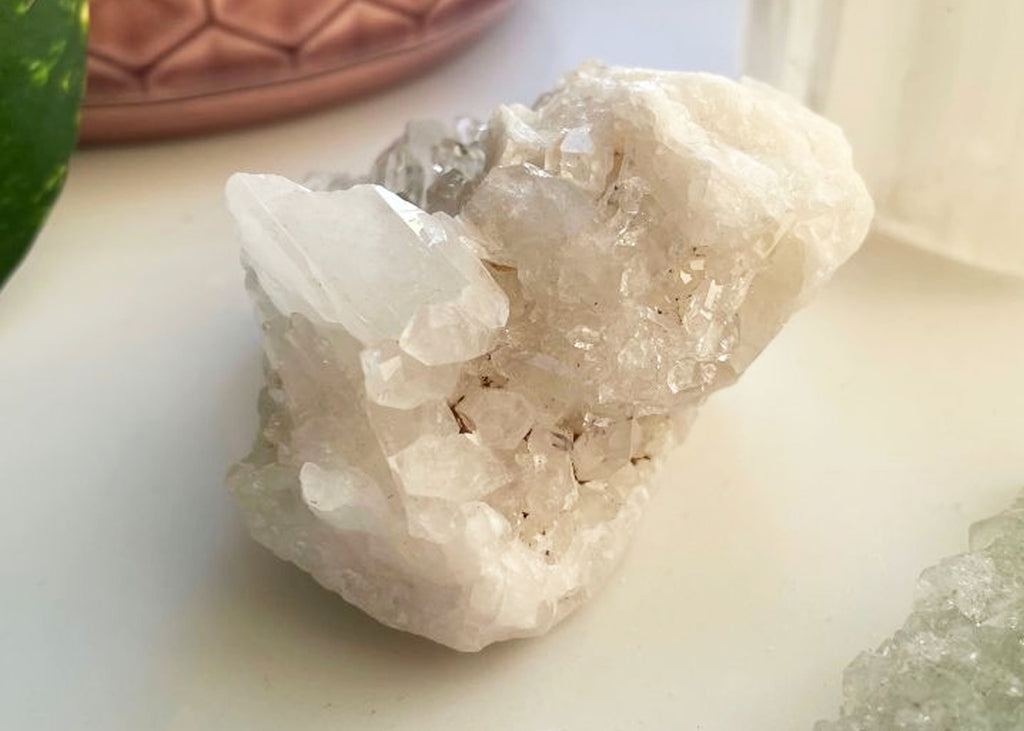 Deluxe Clear Quartz Cluster Incense Holder