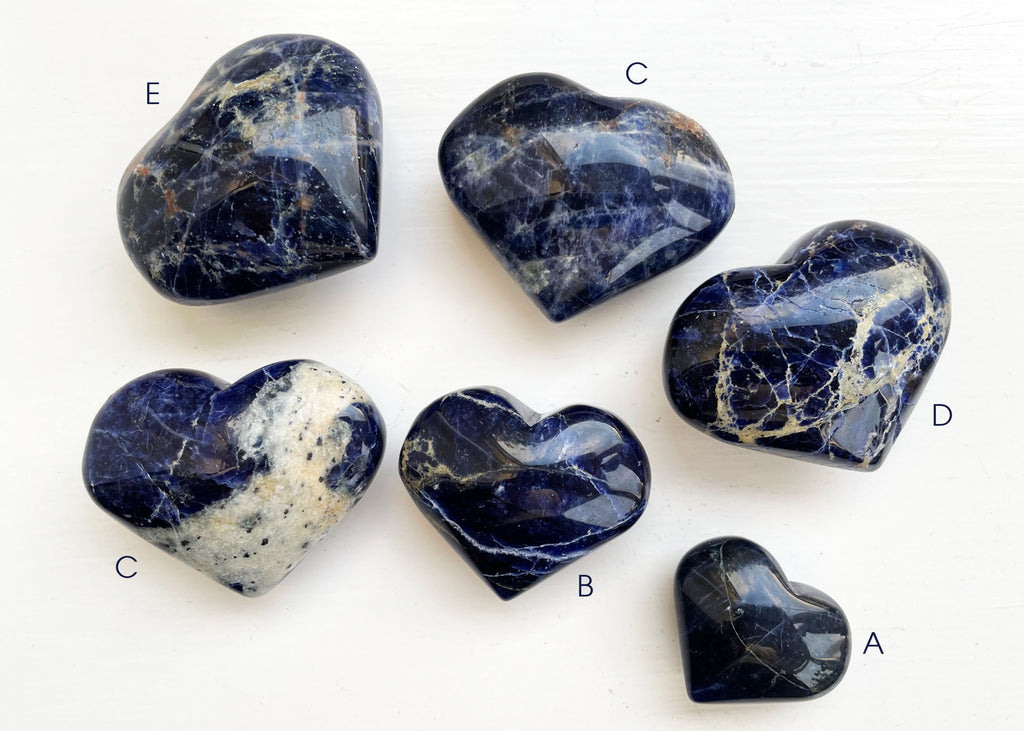 Polished Sodalite Puff Heart