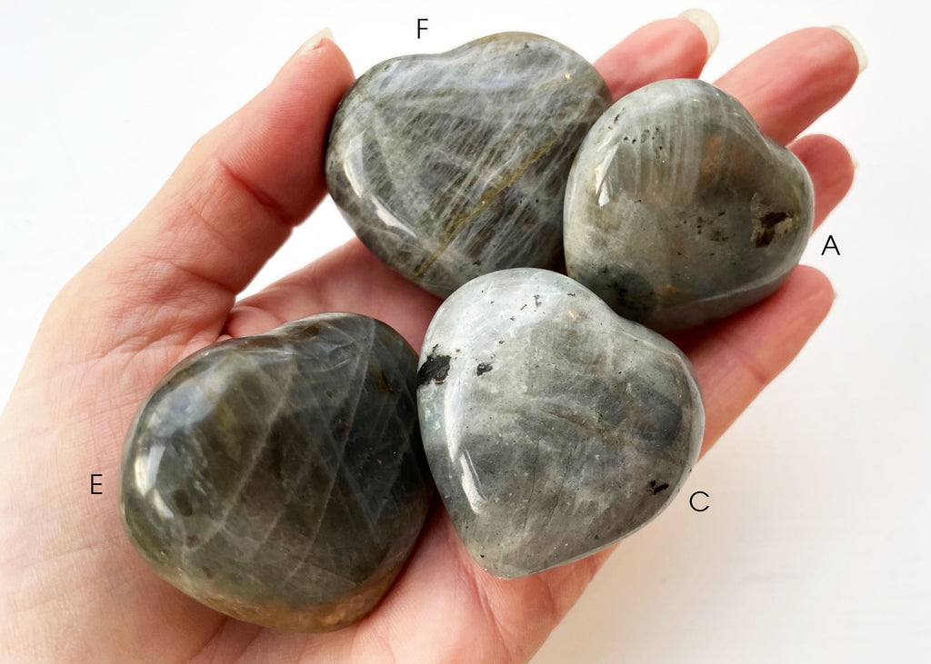 Labradorite Polished Puff Heart
