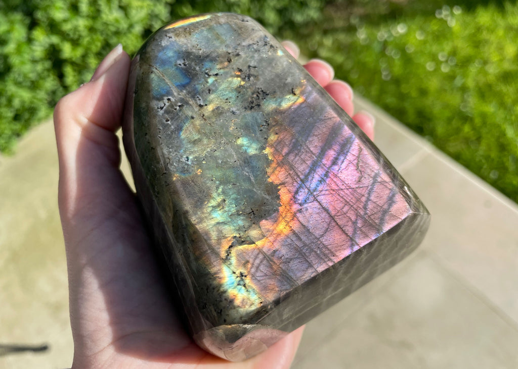 Sunset Pink/Orange Labradorite Freeform