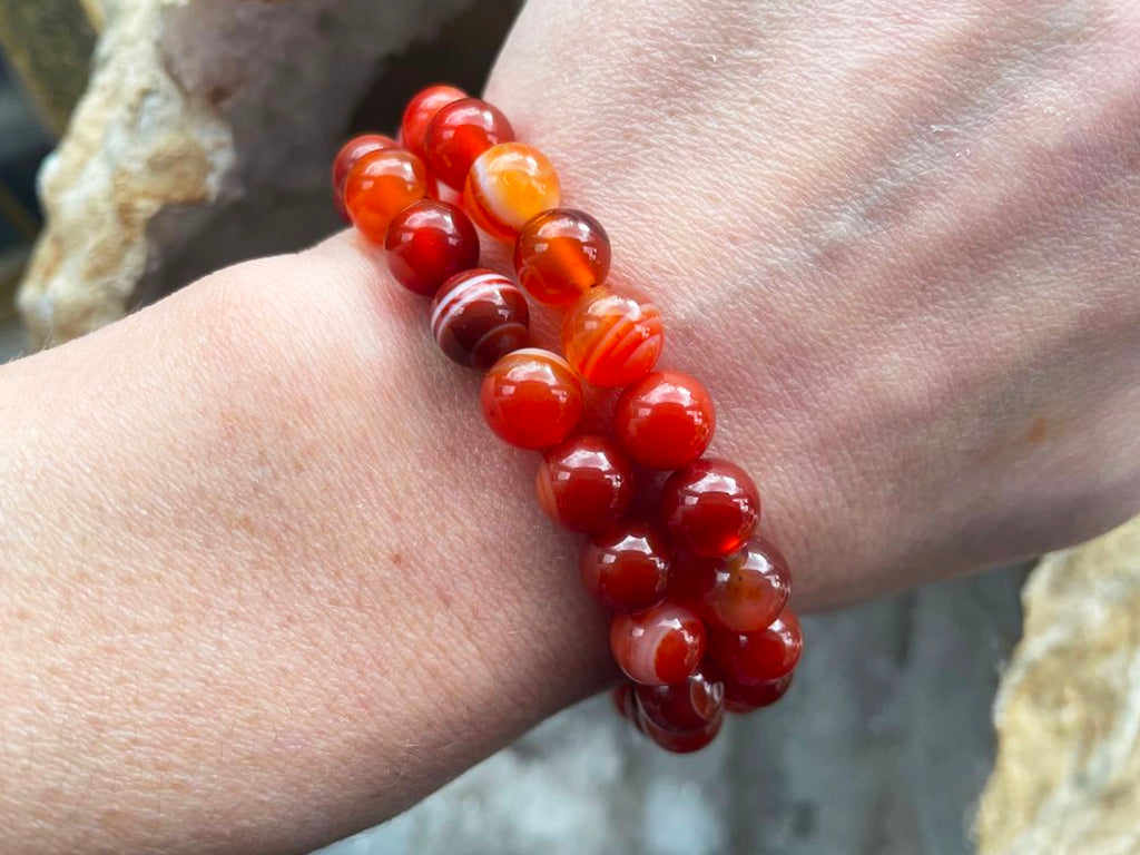 Carnelian Beaded Bracelet