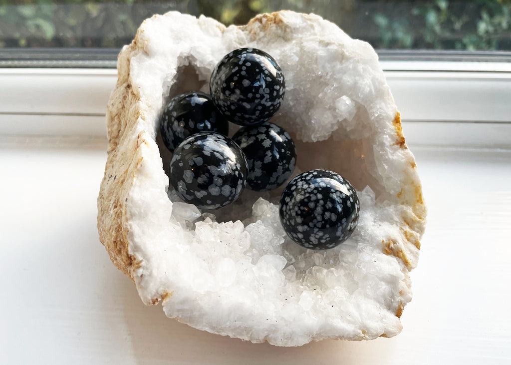 Snowflake Obsidian Mini Sphere
