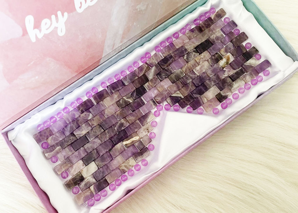 Amethyst Crystal Eye Mask