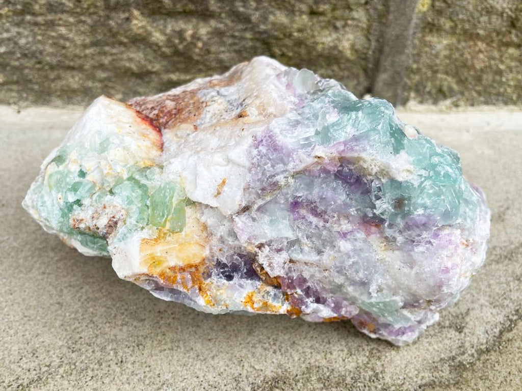 1.936 KG Raw Green And Purple Fluorite Chunk