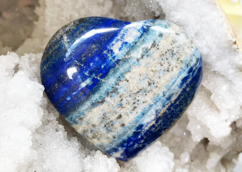 High Grade Polished Lapis Lazuli Puffed Heart