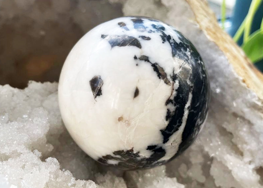 Large Polished Zebra Jasper Sphere