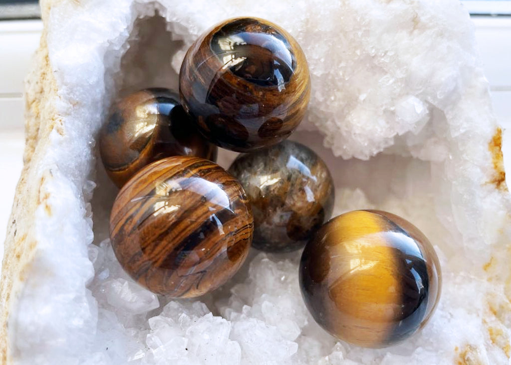 Polished Mini Tiger's Eye Spheres