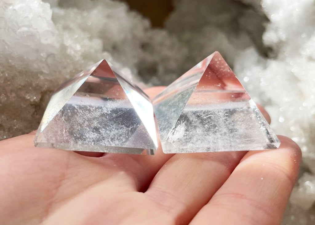 Mini Polished Clear Quartz Pyramid