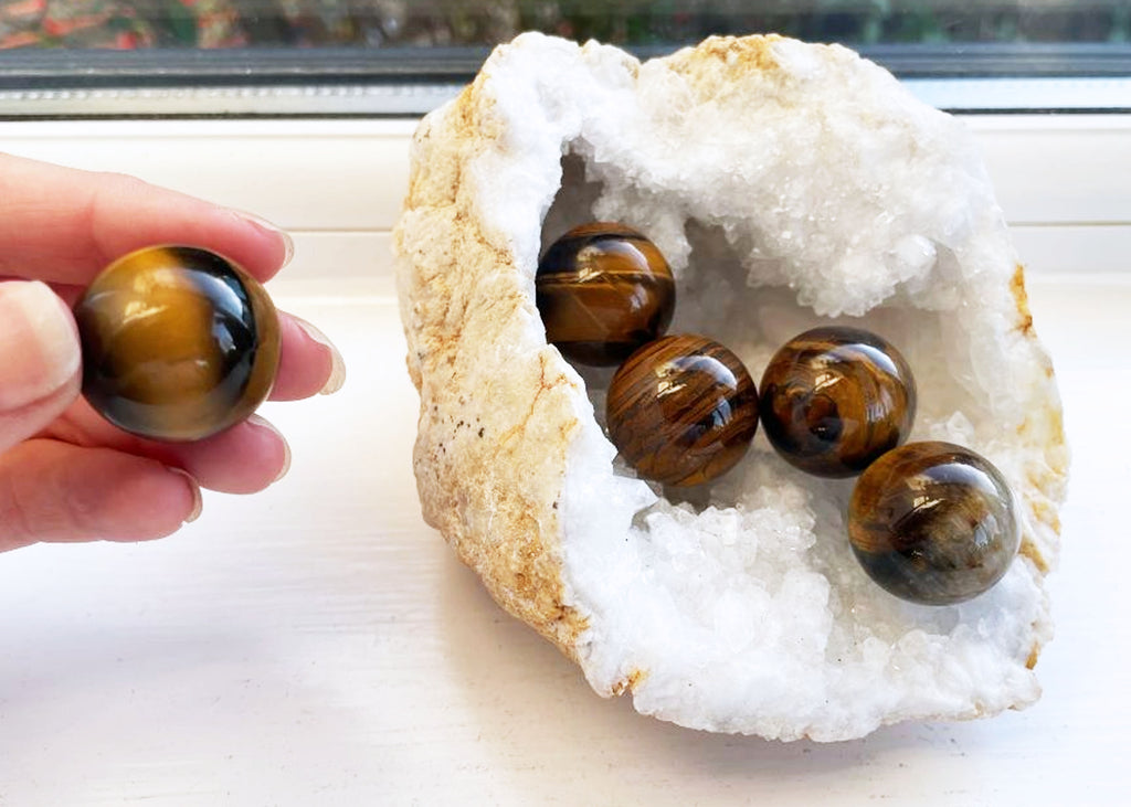 Polished Mini Tiger's Eye Spheres