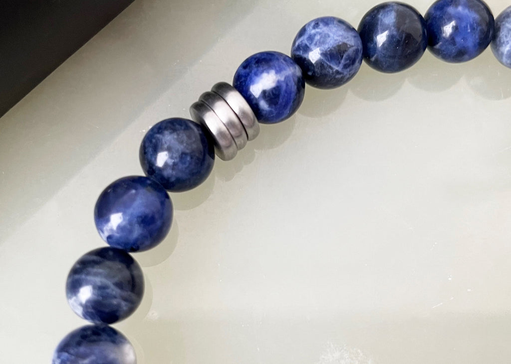 Mens Tateossian Sodalite Beaded Bracelet