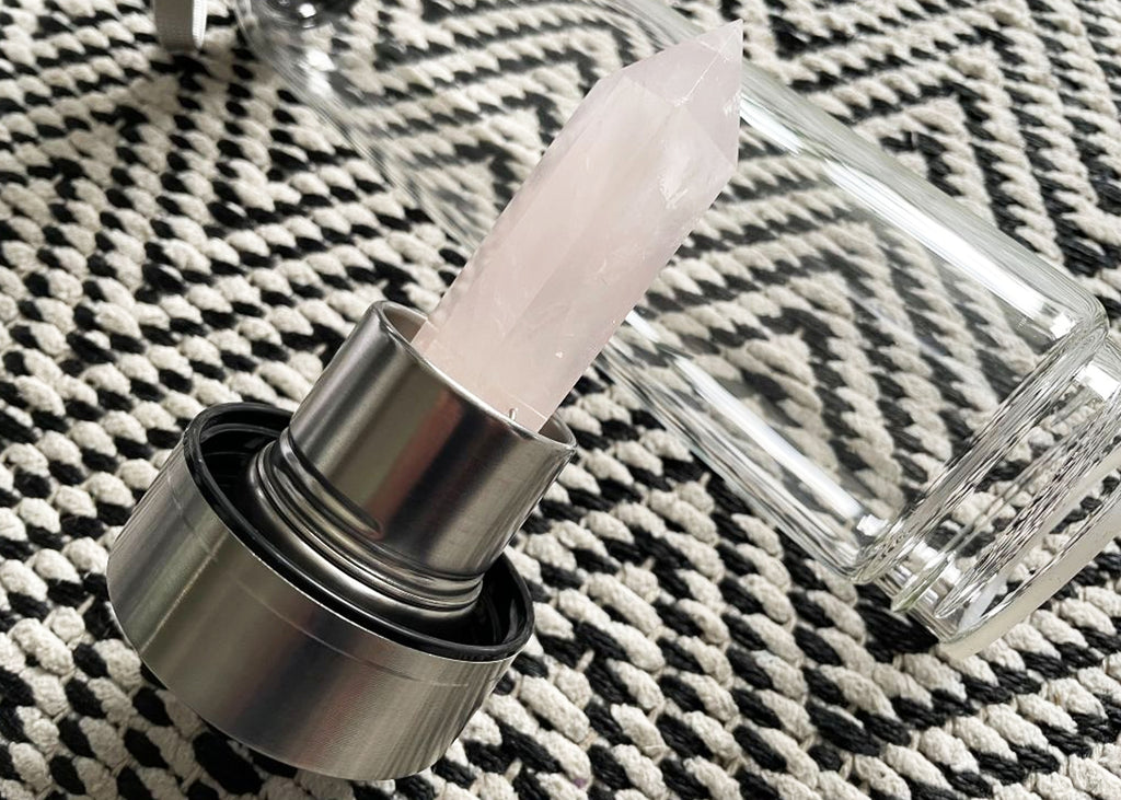 Rose Quartz Purifying Glass Water Bottle